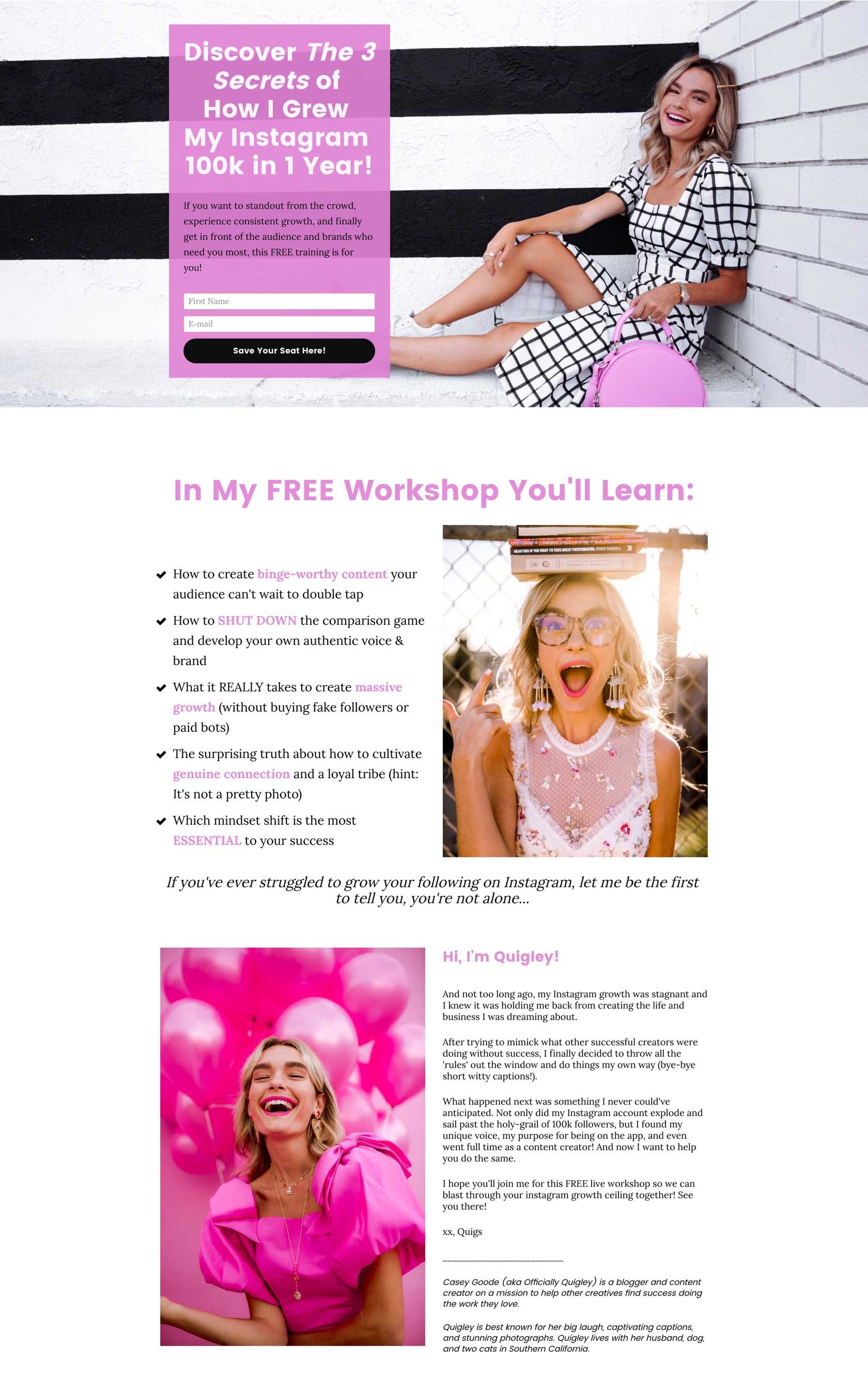 best webinar landing page examples 2019